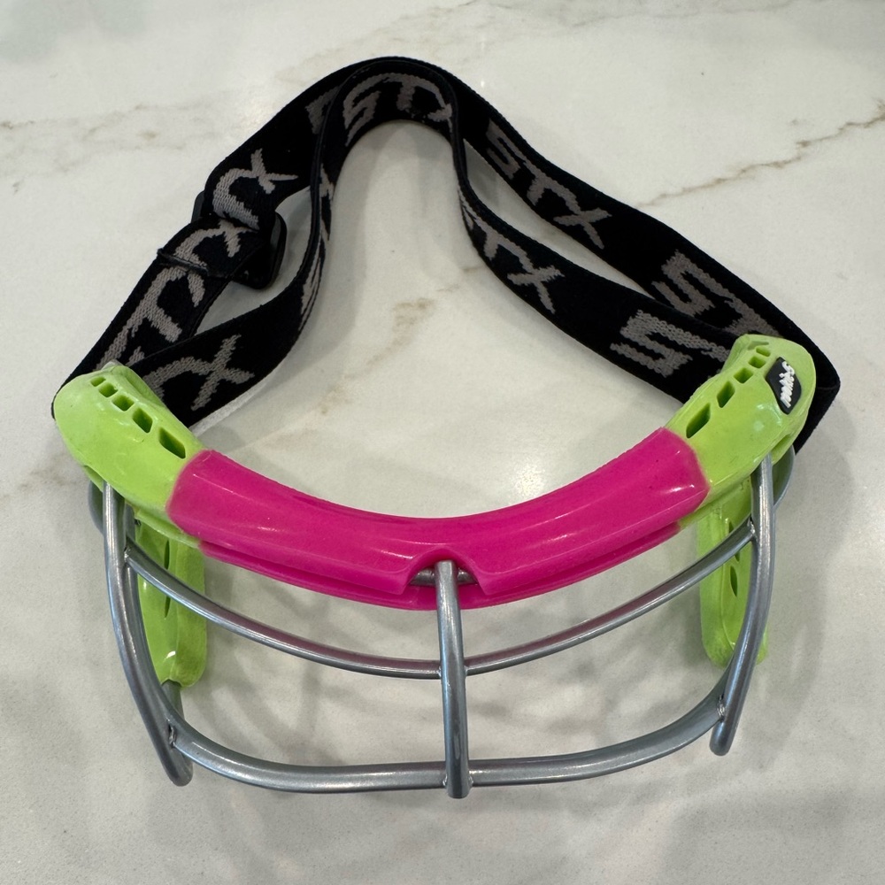 Kids Lacrosse Face Mask - Pink and Green